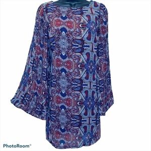 𝅺FIRE Los Angeles Flutter Sleeve Shift Dress/Size M